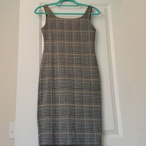 Houndstooth Fitted Dress